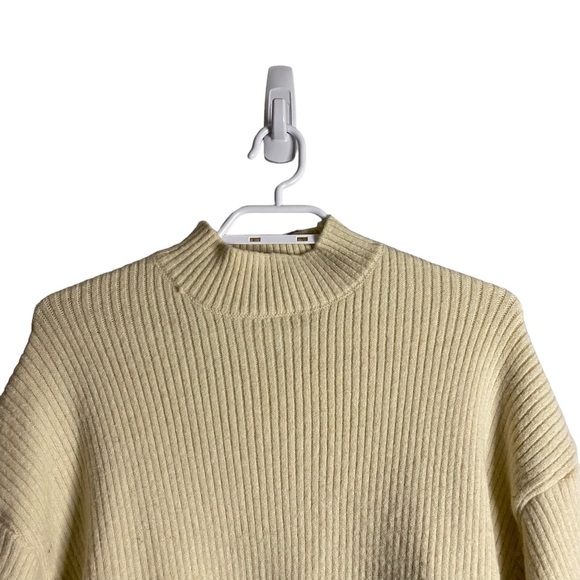 Jon & Anna Women's Cream Mock Neck Bell Sleeve Sweater - Picture 2 of 8